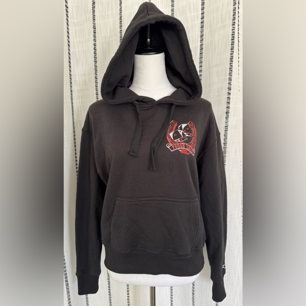 Landers tough luck black hoodie unisex